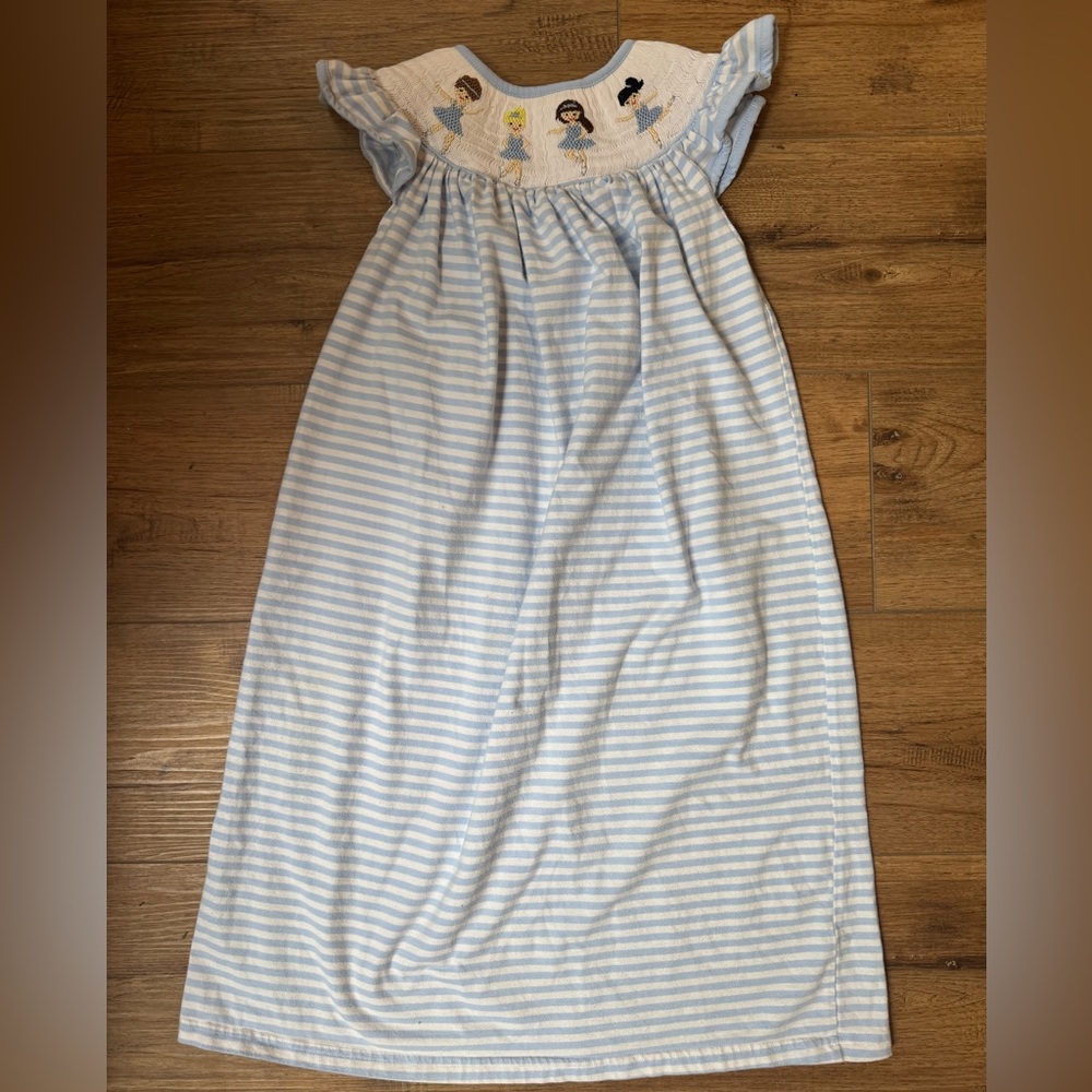 Ballerina smocked dress blue